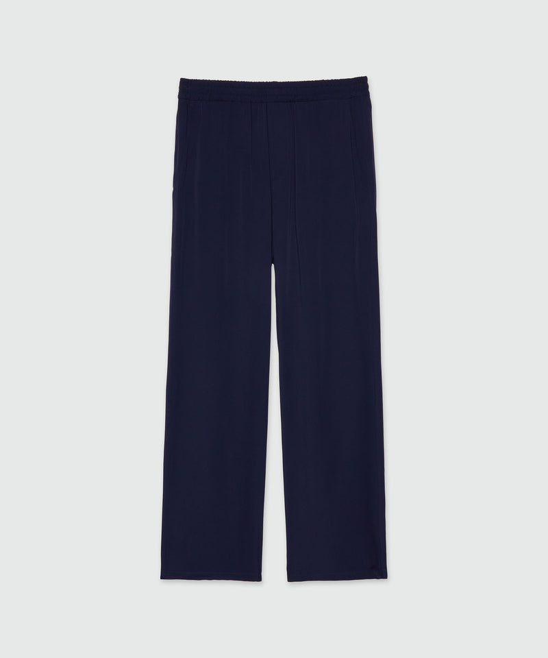 Blue fluid viscose trousers 88 Men 