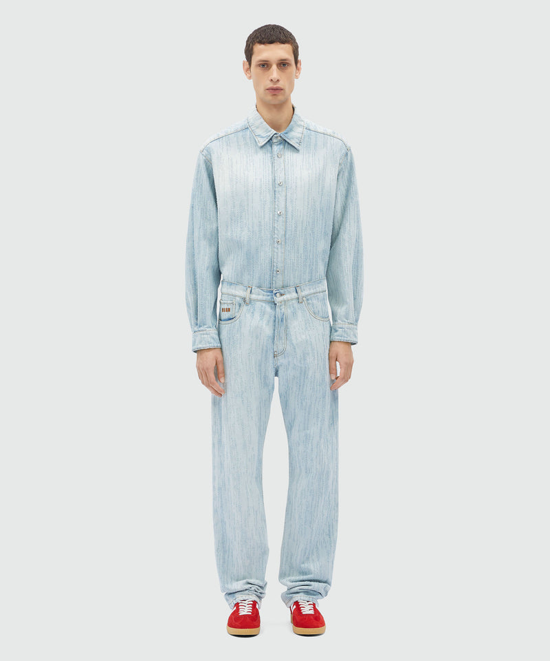 Destroyed denim trousers BLUE Men 