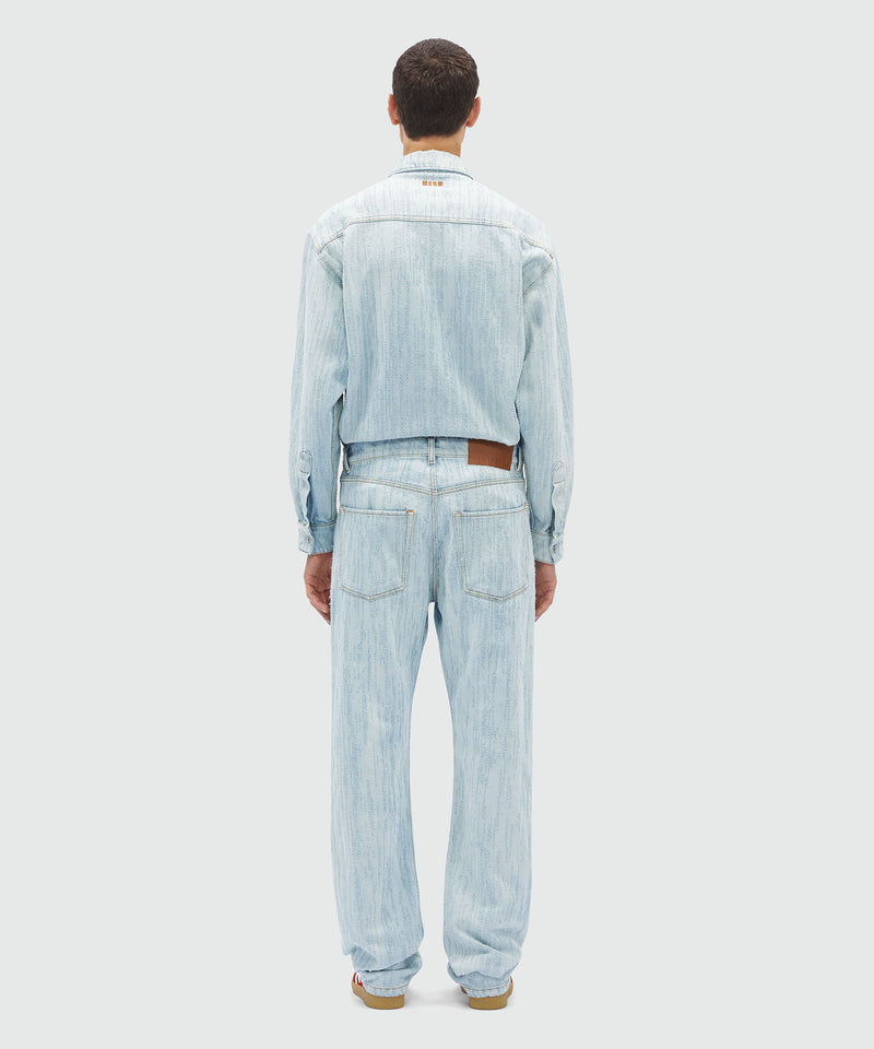 Destroyed denim trousers BLUE Men 