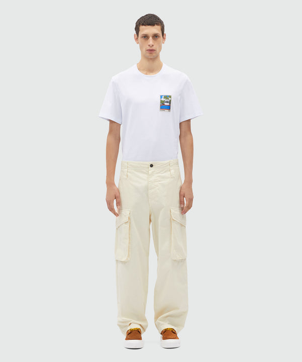 Cargo trousers in "parachute" canvas with pockets