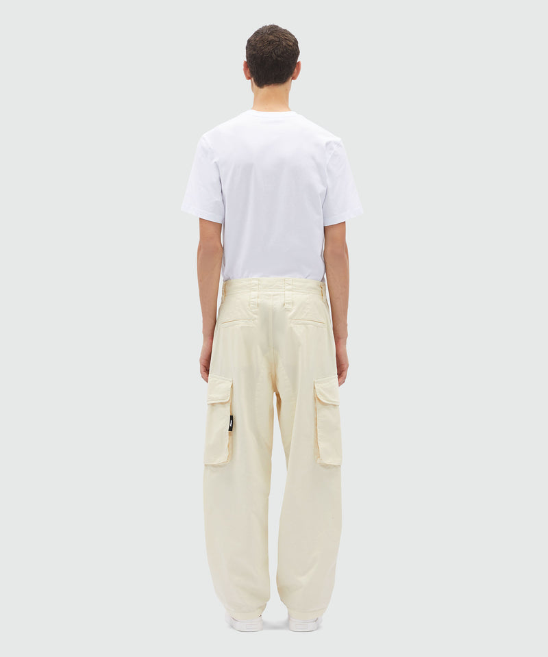 Cargo trousers in "parachute" canvas with pockets OFF WHITE Men 