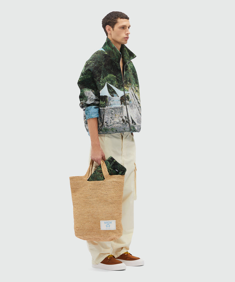 Cargo trousers in "parachute" canvas with pockets OFF WHITE Men 