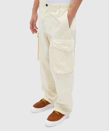 Cargo trousers in "parachute" canvas with pockets