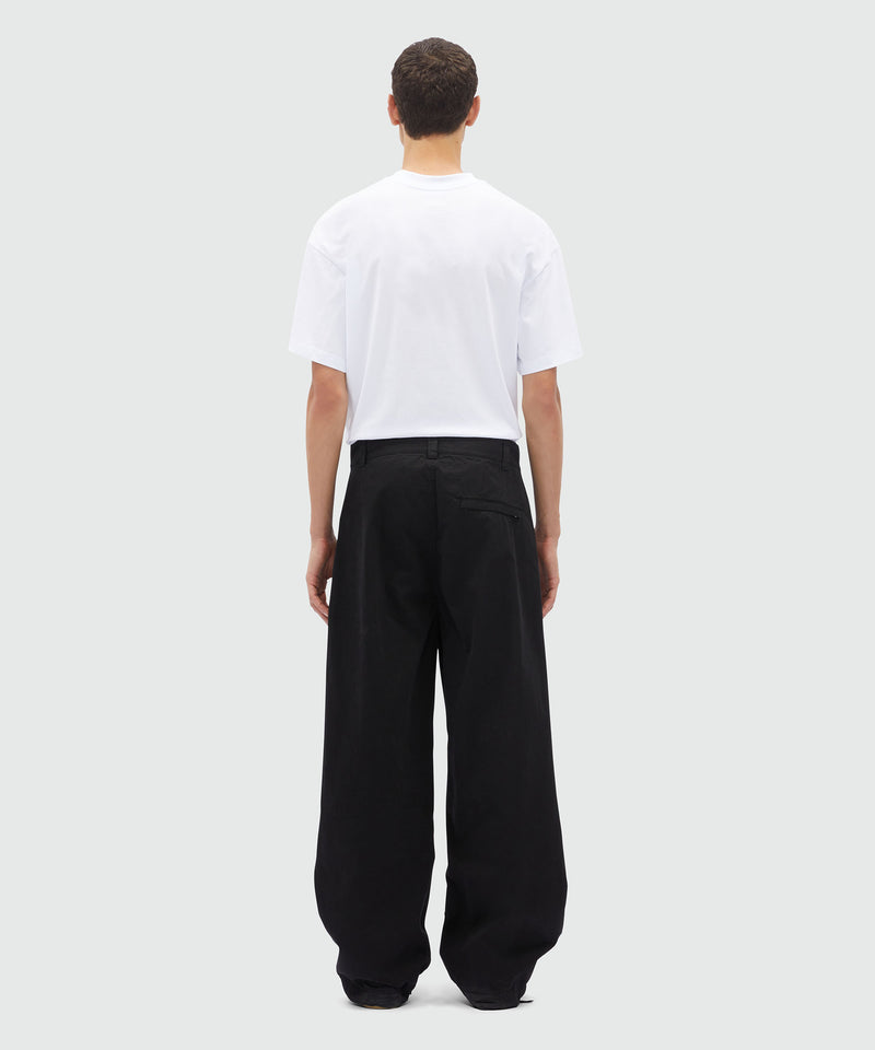 Black cargo trousers in "parachute" canvas Black Men 