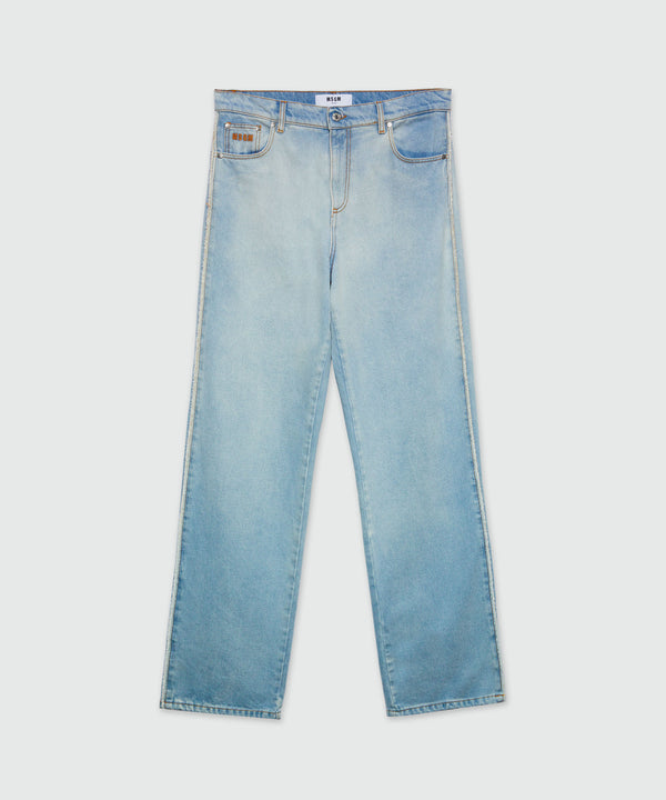 Pantalone in denim blu chiaro