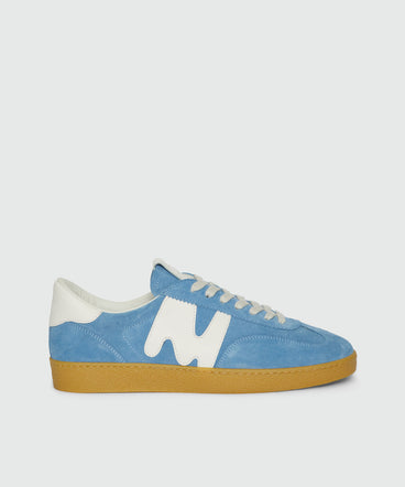 Light blue Retro Trainer sneakers in "TheMwave" suede