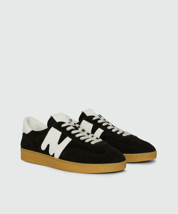 Retró Trainer black suede sneakers "TheMwave"