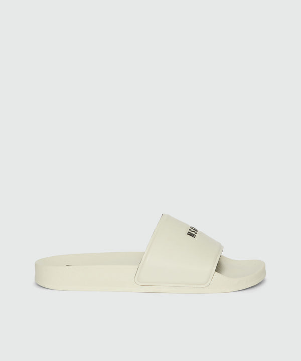 Pool slides bianco sporco con micro logo MSGM