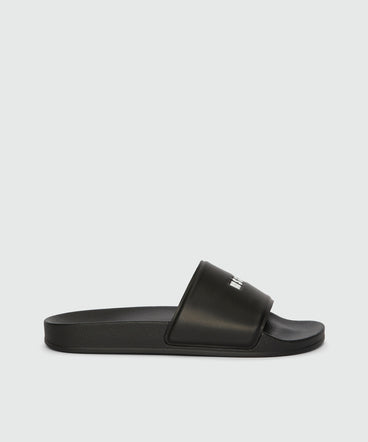 Black pool slides with MSGM micro logo