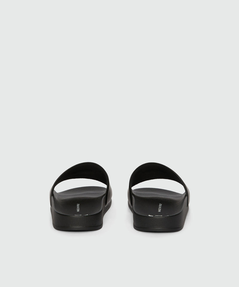 Black pool slides with MSGM micro logo Black Men 