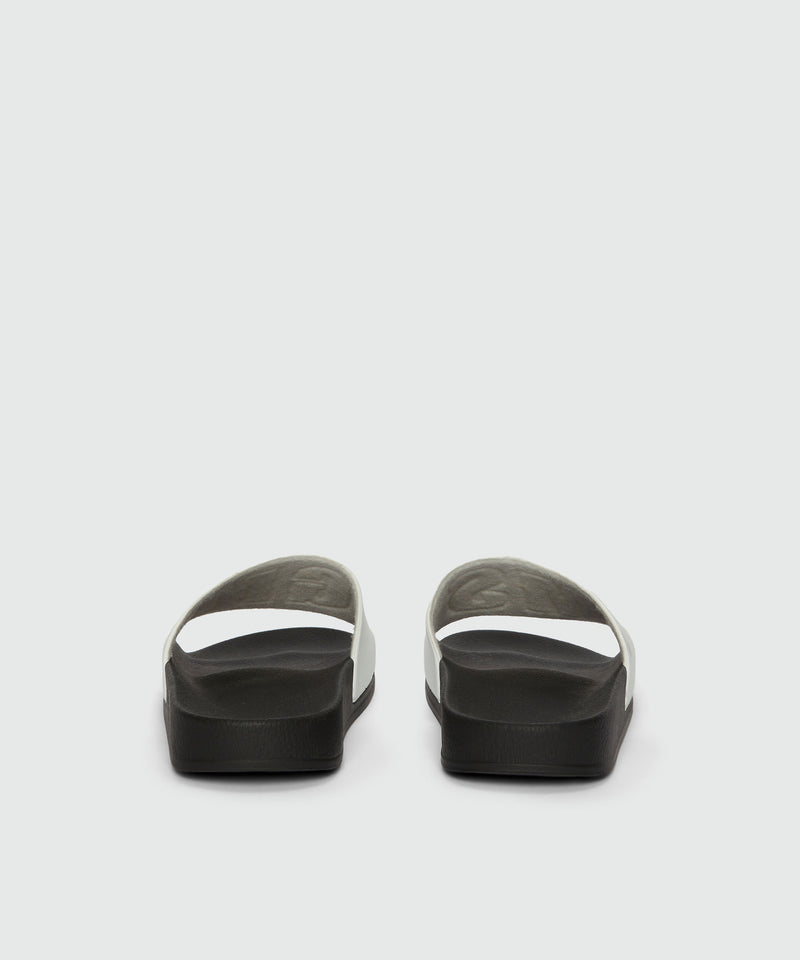 Black and white pool slides with MSGM macrologo WHITE Men 