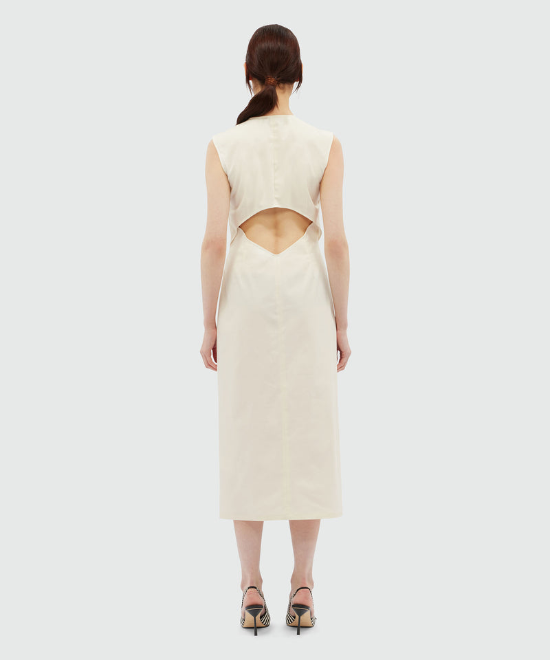 Gabardine midi dress with zip OFF WHITE Women 