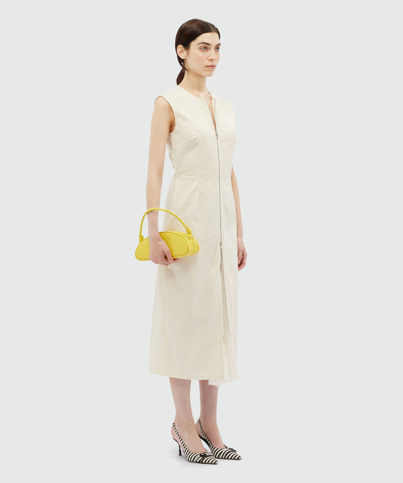 Gabardine midi dress with zip OFF WHITE Women 