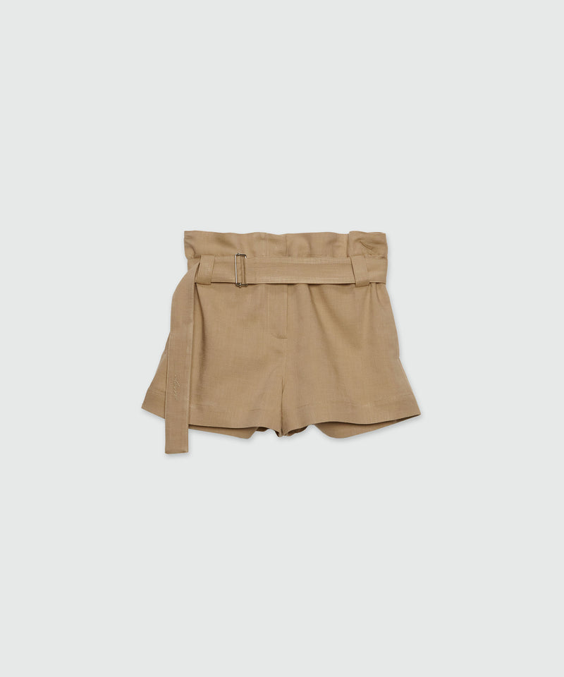 Havana slub canvas shorts SAND Women 