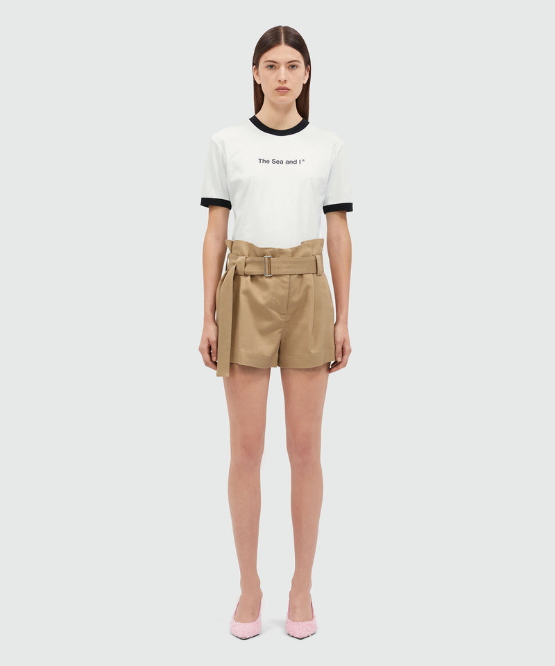 Havana slub canvas shorts SAND Women 