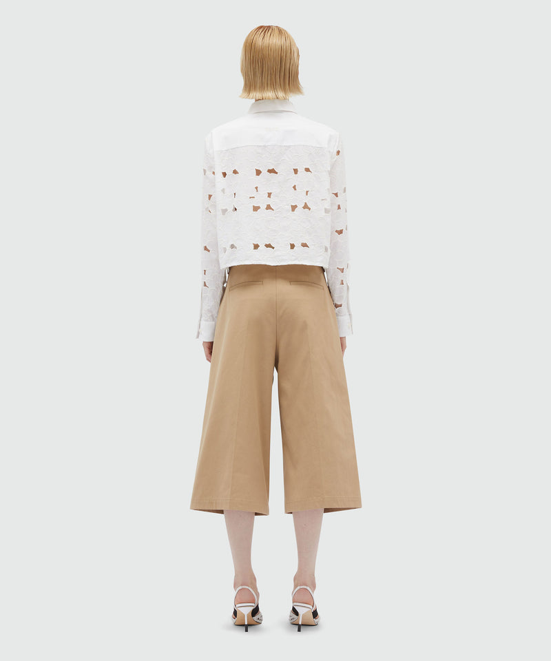 Bermuda shorts in camel faille cotton SAND Women 