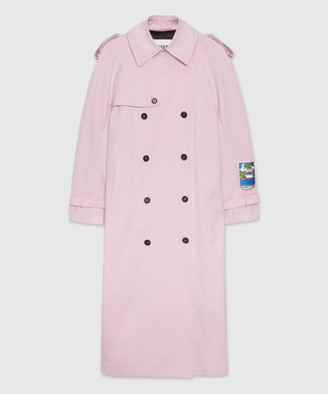 Light pink faille trench coat "La Vedetta"