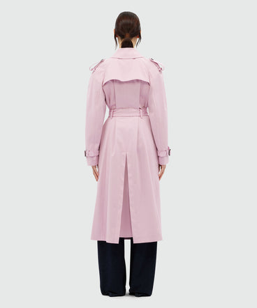 Light pink faille trench coat "La Vedetta"