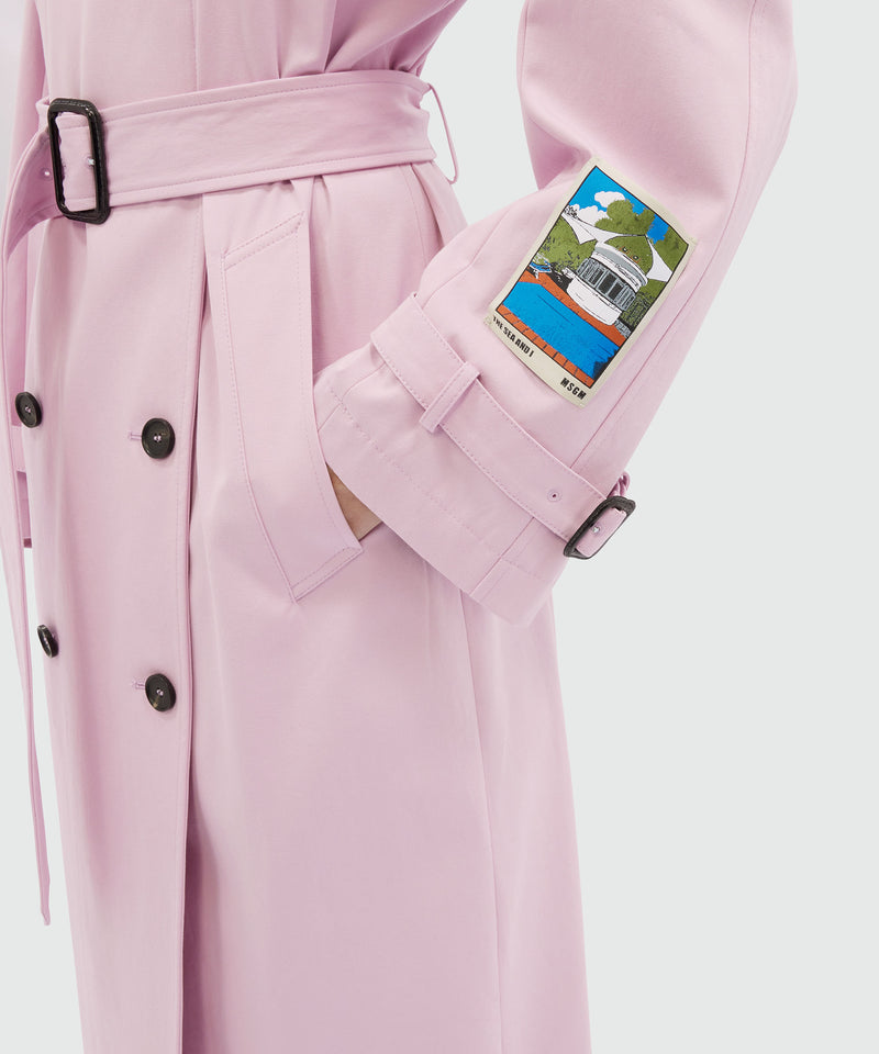 Light pink faille trench coat "La Vedetta" PINK Women 