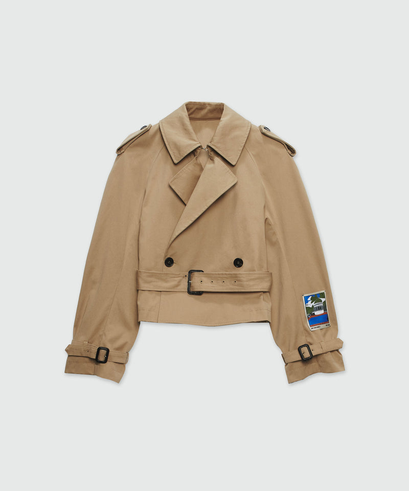 Short faille trench coat "La Vedetta" SAND Women 