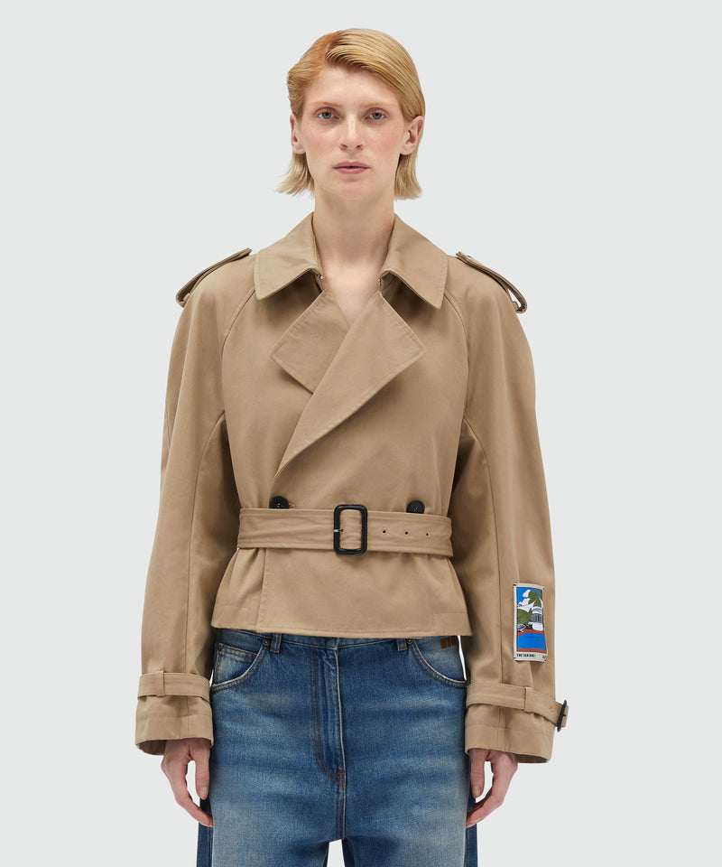 Short faille trench coat "La Vedetta" SAND Women 