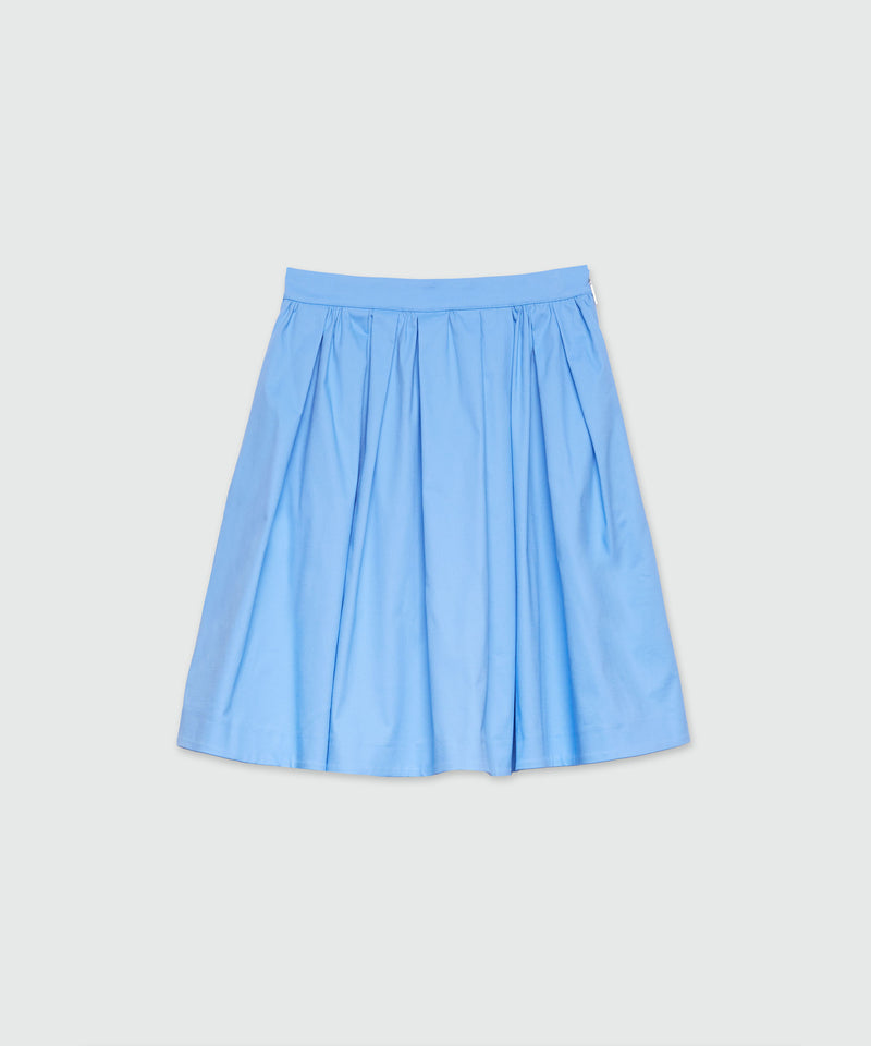 Wide skirt in light blue gabardine BLUE Women 