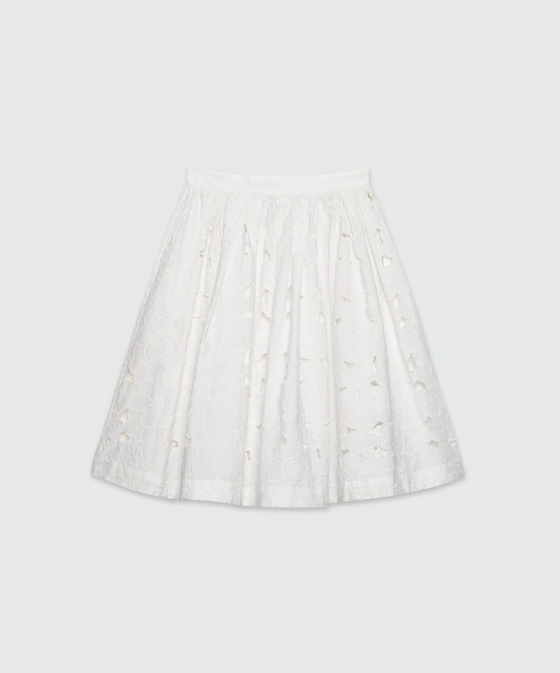 Wide skirt in Sangallo lace WHITE Women 