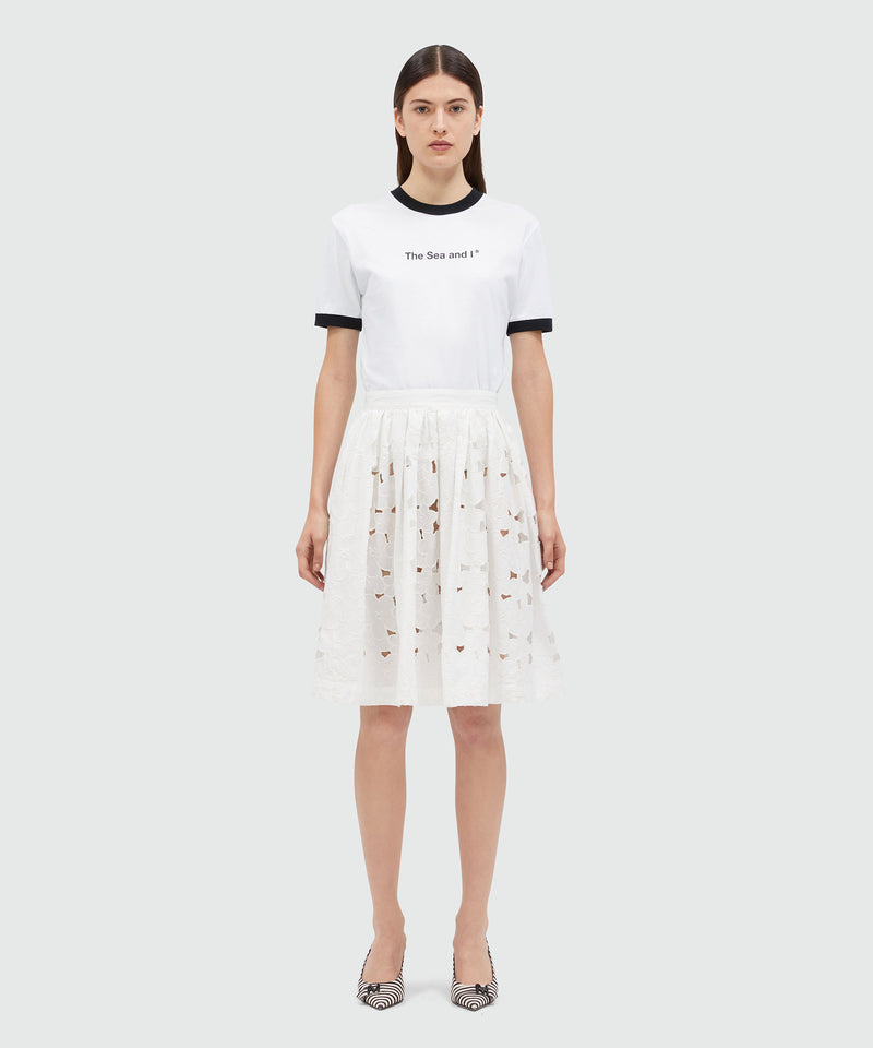 Wide skirt in Sangallo lace WHITE Women 