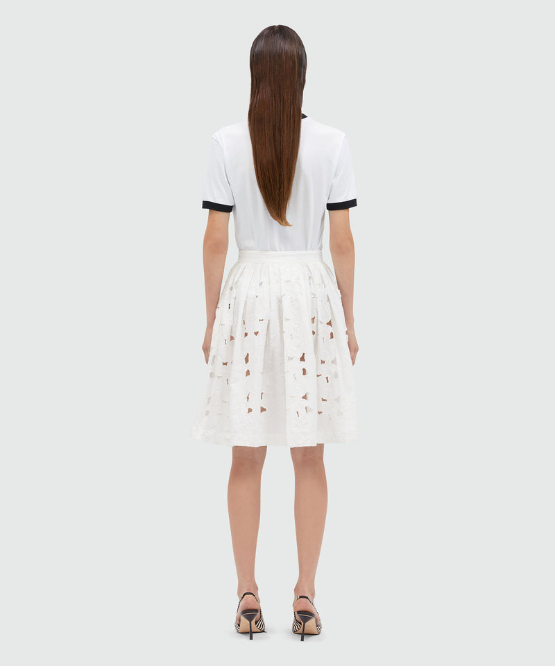 Wide skirt in Sangallo lace WHITE Women 