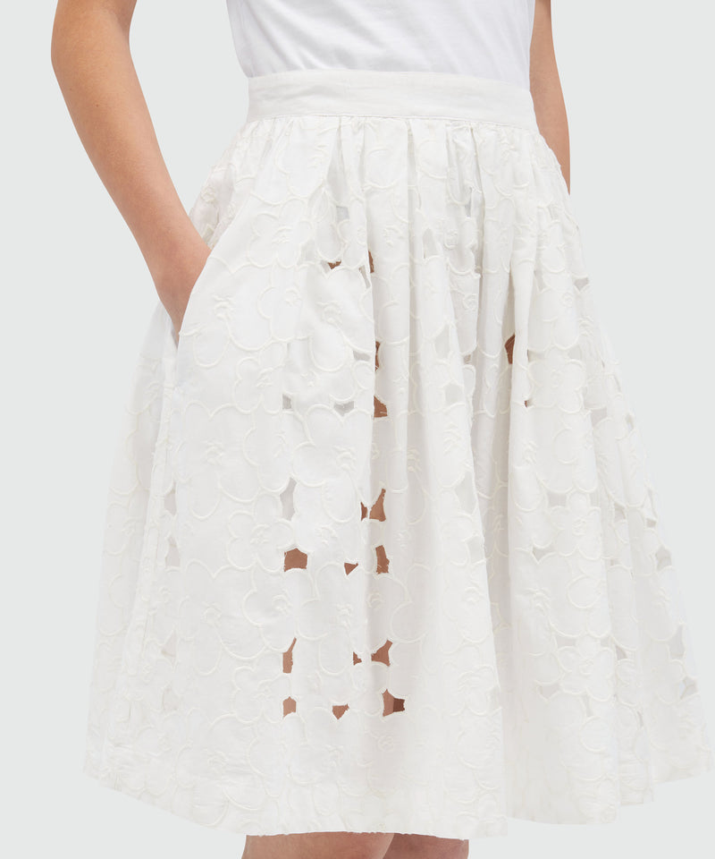 Wide skirt in Sangallo lace WHITE Women 