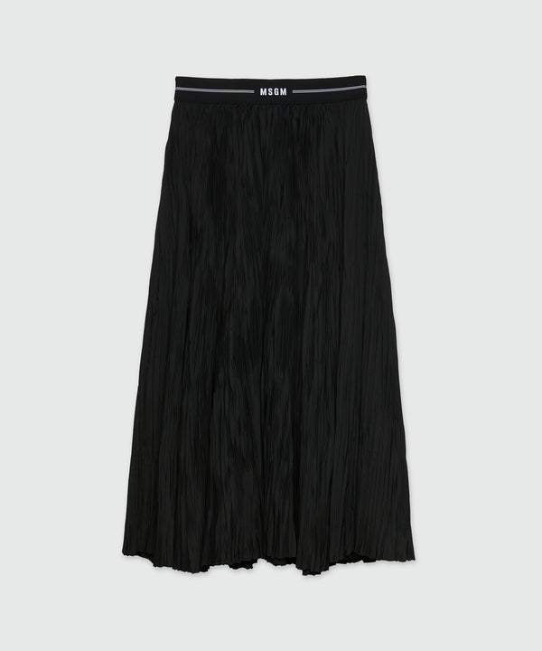 MSGM wide pleated skirt with elastic