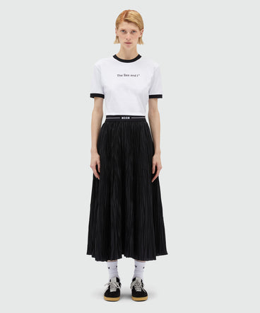 MSGM wide pleated skirt with elastic