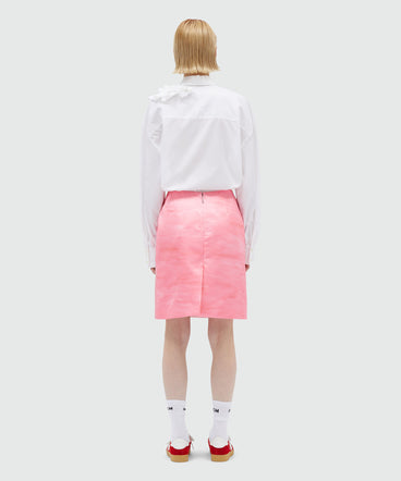 Flared skirt with Luke Edward Hall x MSGM print