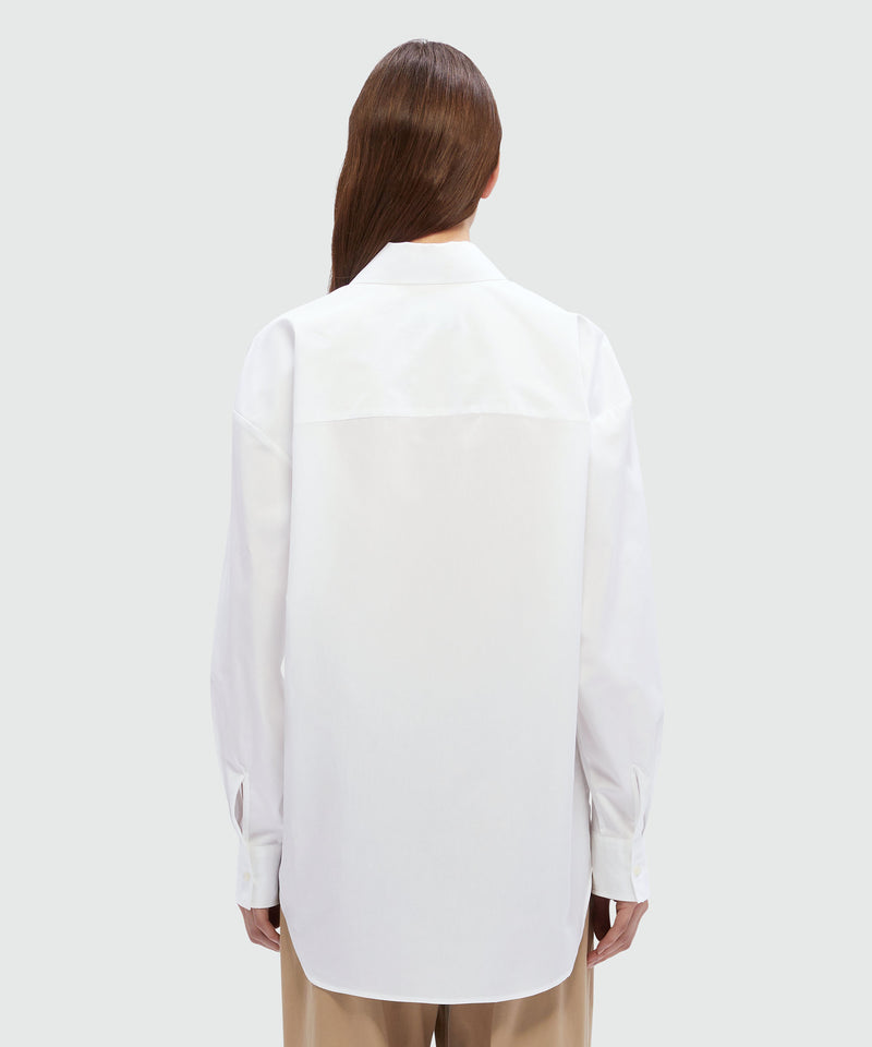 White poplin shirt with "Two Sailors" embroidery Luke Edward Hall x MSGM WHITE Women 