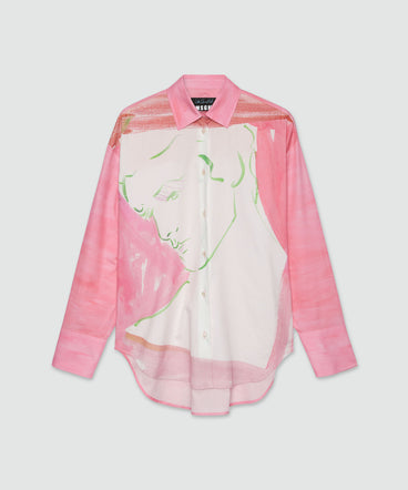 Luke Edward Hall x MSGM print cotton shirt