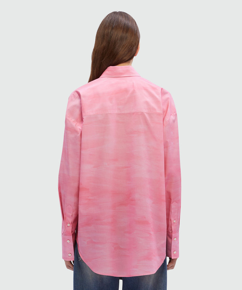 Luke Edward Hall x MSGM print cotton shirt PINK Women 