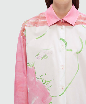 Luke Edward Hall x MSGM print cotton shirt