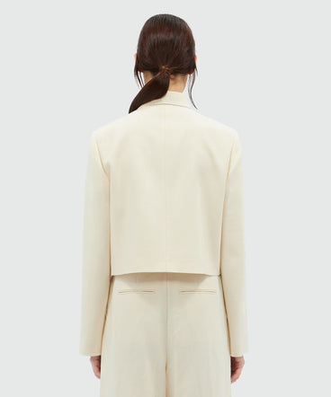 MSGM Tailoring ivory flamed blazer