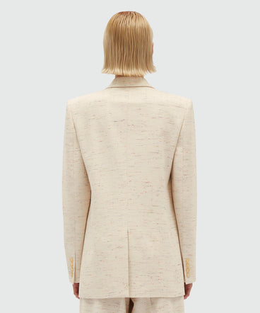 MSGM Tailoring double-breasted blazer in fancy gabardine