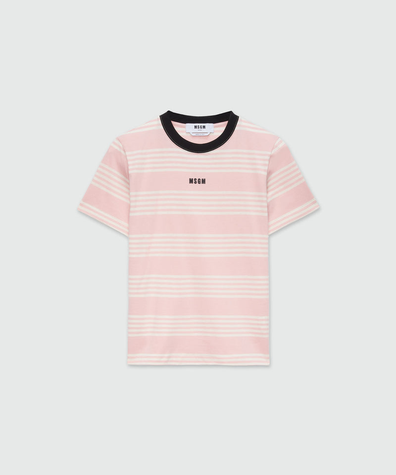 T-shirt in striped cotton 11 Women 