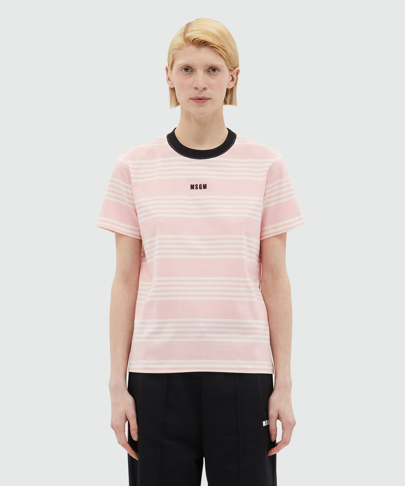 T-shirt in striped cotton 11 Women 