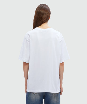 White cotton T-Shirt with MSGM quotes