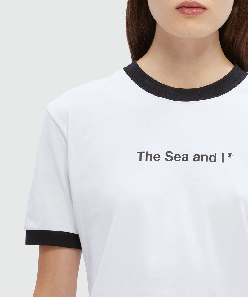 White jersey T-Shirt with MSGM quotes WHITE Women 