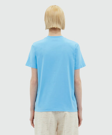 Light blue jersey T-Shirt with brushed logo