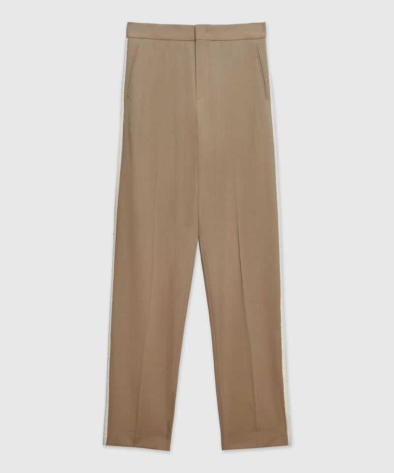 Wool trousers with decorative band SAND Women 