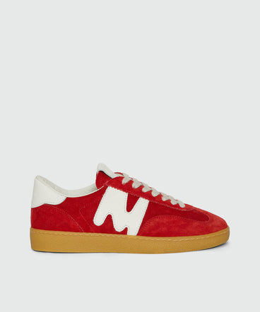 Sneakers Retrò Trainer rosse in suede "TheMwave"