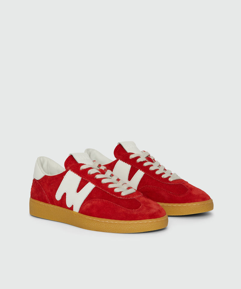 Red Retrò Trainer sneakers in "TheMwave" suede RED Women 