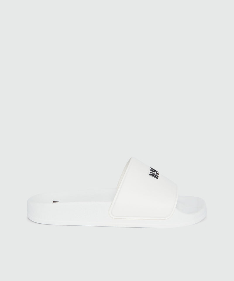 Pool slide bianche con micrologo MSGM BIANCO Donna 