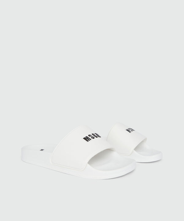 White pool slides with MSGM micrologist