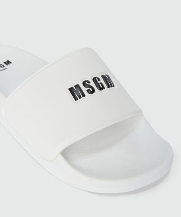 White pool slides with MSGM micrologist